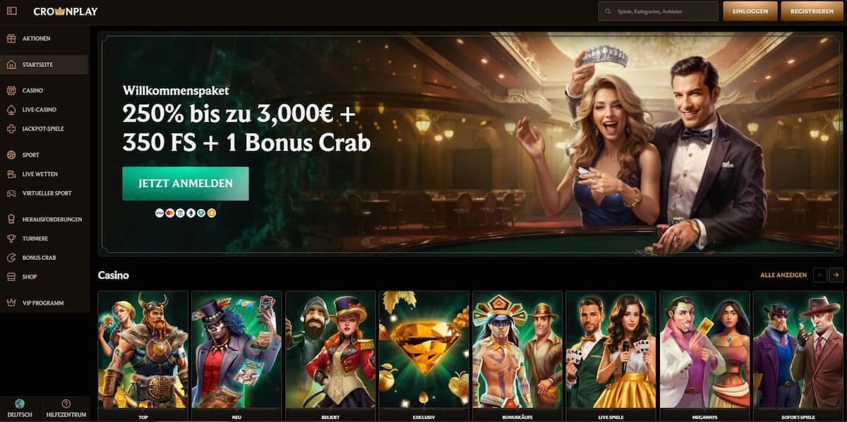 Crownplay beeindruckt mit einem umfangreichen Sportwetten-Portfolio in über 20 Kategorien und legt dabei großen Wert auf internationale sowie weniger populäre Wettbewerbe. Neben Klassikern wie Fußball, Tennis und Basketball kommen auch Fans von Sportarten wie Golf, Radsport oder Unihockey auf ihre Kosten. Tägliche Live-Wetten und hunderte verfügbare Märkte sorgen für kontinuierliche Spannung und Vielfalt. Attraktive Aktionen wie ein 100 % Willkommensbonus bis zu 200 €, wöchentliche Reload-Boni und Kombiwetten-Boosts von bis zu 100 % machen Crownplay besonders interessant für ambitionierte Wettfreunde. Die Plattform ist bequem mobil über den Browser nutzbar, und der Kundensupport steht nahezu rund um die Uhr im Live-Chat zur Verfügung.